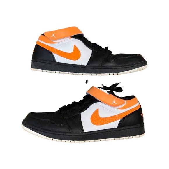 Rare 2012 Nike Air Jordan 1 Low Black Bright Citrus Size 11 - Picture 2 of 16